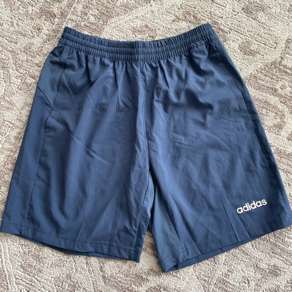 Adidas Blue Athletic Shorts Lightweight ClimaCool